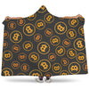 Bitcoin Cryptocurrency Pattern Print Hooded Blanket