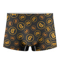 Bitcoin Cryptocurrency Pattern Print Men's Boxer Briefs