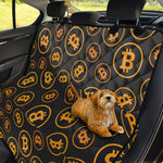 Bitcoin Cryptocurrency Pattern Print Pet Car Back Seat Cover