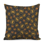 Bitcoin Cryptocurrency Pattern Print Pillow Cover