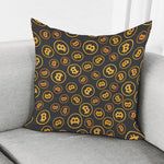 Bitcoin Cryptocurrency Pattern Print Pillow Cover