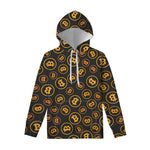 Bitcoin Cryptocurrency Pattern Print Pullover Hoodie