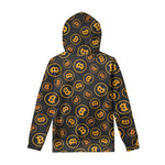 Bitcoin Cryptocurrency Pattern Print Pullover Hoodie