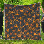 Bitcoin Cryptocurrency Pattern Print Quilt