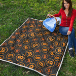 Bitcoin Cryptocurrency Pattern Print Quilt