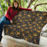 Bitcoin Cryptocurrency Pattern Print Quilt