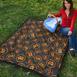 Bitcoin Cryptocurrency Pattern Print Quilt