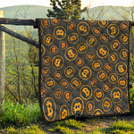 Bitcoin Cryptocurrency Pattern Print Quilt