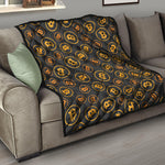 Bitcoin Cryptocurrency Pattern Print Quilt