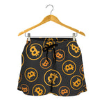 Bitcoin Cryptocurrency Pattern Print Women's Shorts