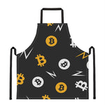 Bitcoin Symbol Pattern Print Apron