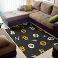 Bitcoin Symbol Pattern Print Floor Mat