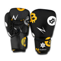 Bitcoin Symbol Pattern Print Boxing Gloves