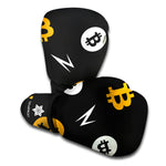 Bitcoin Symbol Pattern Print Boxing Gloves