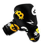 Bitcoin Symbol Pattern Print Boxing Gloves