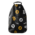 Bitcoin Symbol Pattern Print Car Seat Organizers