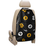 Bitcoin Symbol Pattern Print Car Seat Organizers