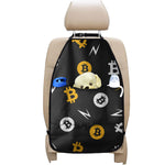 Bitcoin Symbol Pattern Print Car Seat Organizers