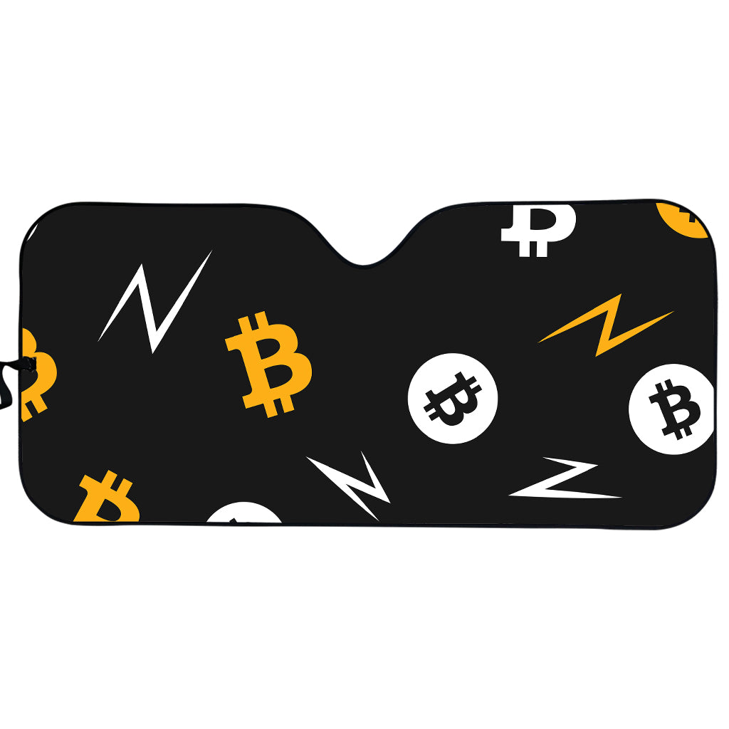 Bitcoin Symbol Pattern Print Car Sun Shade