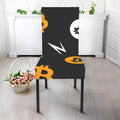 Bitcoin Symbol Pattern Print Dining Chair Slipcover