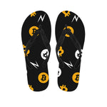 Bitcoin Symbol Pattern Print Flip Flops