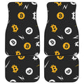 Bitcoin Symbol Pattern Print Front and Back Car Floor Mats