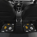 Bitcoin Symbol Pattern Print Front and Back Car Floor Mats