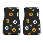 Bitcoin Symbol Pattern Print Front Car Floor Mats