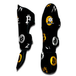 Bitcoin Symbol Pattern Print Muay Thai Shin Guard