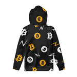 Bitcoin Symbol Pattern Print Pullover Hoodie