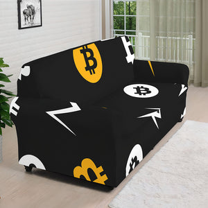 Bitcoin Symbol Pattern Print Sofa Cover