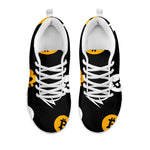 Bitcoin Symbol Pattern Print White Sneakers