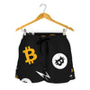 Bitcoin Symbol Pattern Print Women's Shorts
