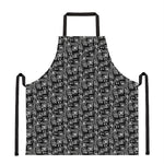 Black Adinkra Symbols Pattern Print Apron