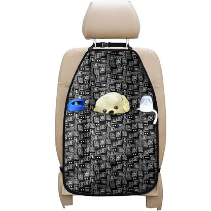 Black Adinkra Symbols Pattern Print Car Seat Organizers