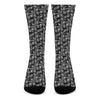 Black Adinkra Symbols Pattern Print Crew Socks