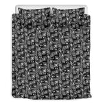 Black Adinkra Symbols Pattern Print Duvet Cover Bedding Set