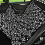 Black Adinkra Symbols Pattern Print Pet Car Back Seat Cover