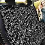 Black Adinkra Symbols Pattern Print Pet Car Back Seat Cover