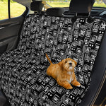 Black Adinkra Symbols Pattern Print Pet Car Back Seat Cover