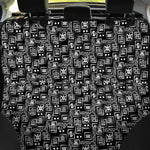 Black Adinkra Symbols Pattern Print Pet Car Back Seat Cover