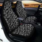 Black Adinkra Symbols Pattern Print Universal Fit Car Seat Covers