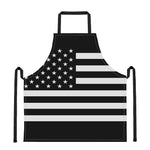 Black American Flag Print Apron