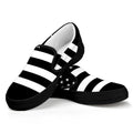 Black American Flag Print Black Slip On Sneakers