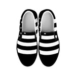 Black American Flag Print Black Slip On Shoes