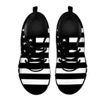 Black American Flag Print Black Sneakers
