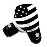 Black American Flag Print Boxing Gloves