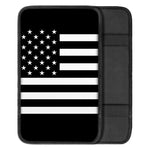 Black American Flag Print Car Center Console Cover
