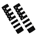 Black American Flag Print Car Seat Belt Covers
