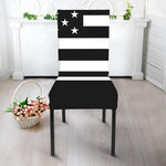 Black American Flag Print Dining Chair Slipcover